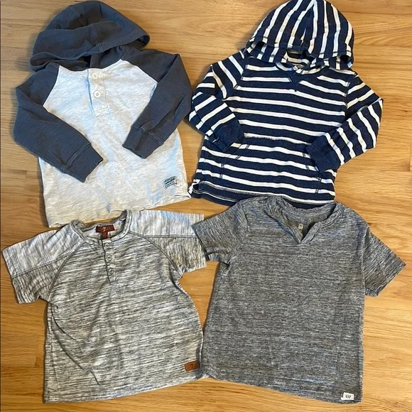Boys 4 pc lot of basic tees. Trendy everyday styles, size: 3T - Picture 1 of 9